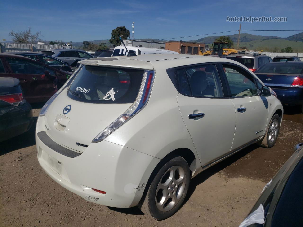 2011 Nissan Leaf Sv White vin: JN1AZ0CP5BT001460