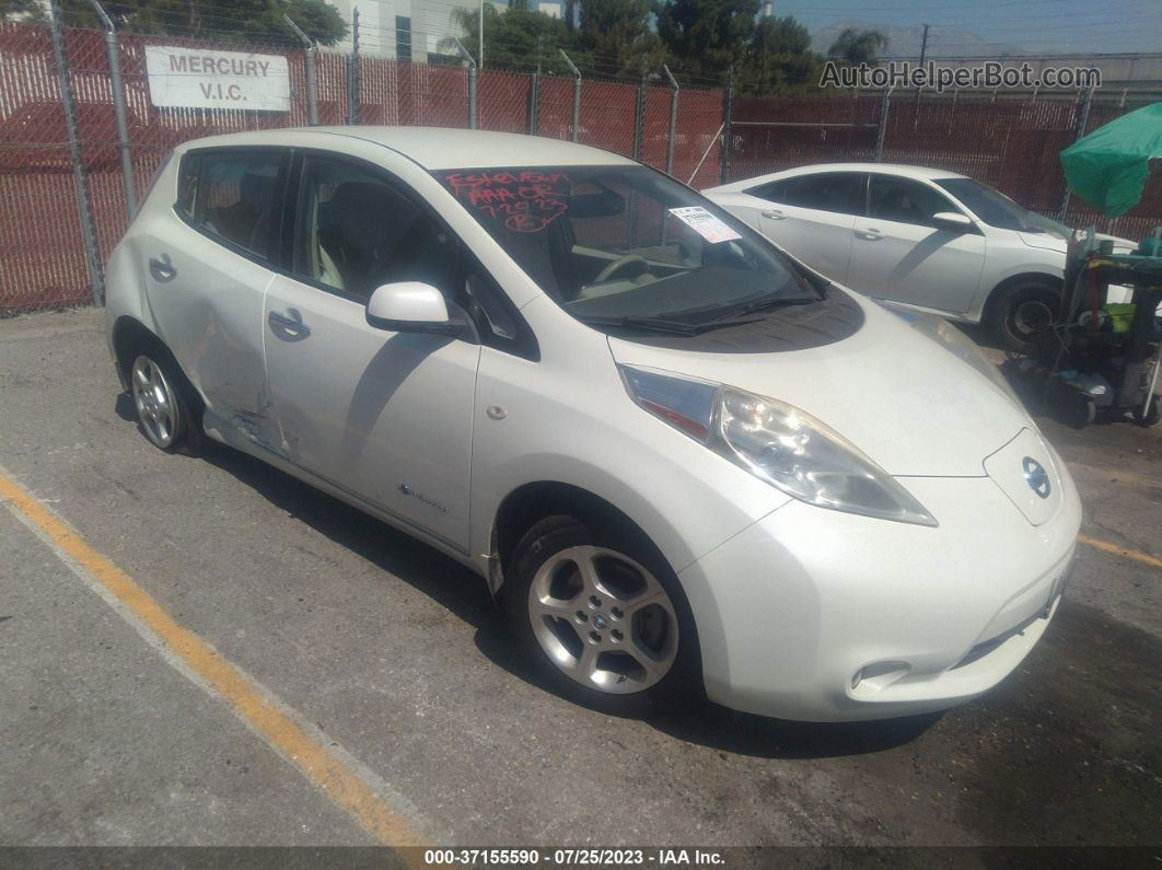 2011 Nissan Leaf Sl-e White vin: JN1AZ0CP5BT002060