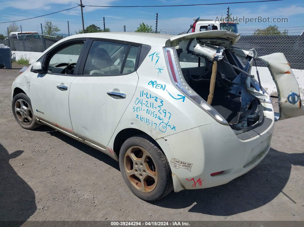 2011 Nissan Leaf Sl White vin: JN1AZ0CP5BT002091