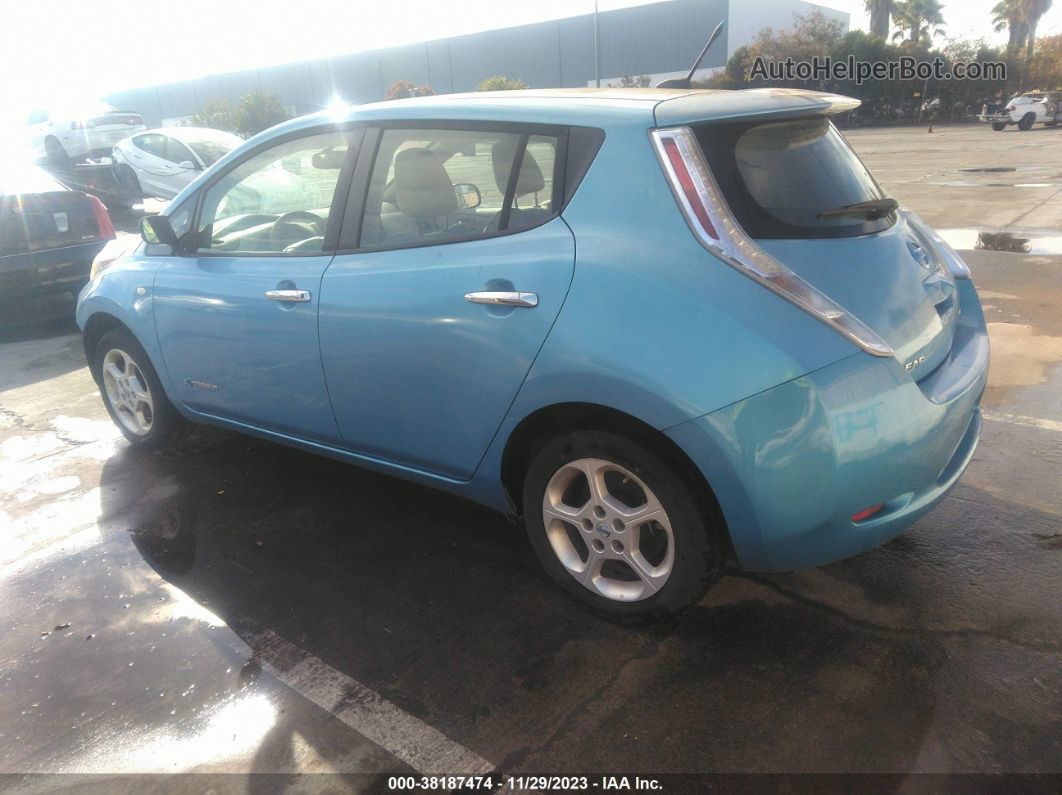 2011 Nissan Leaf Sl Blue vin: JN1AZ0CP5BT003659