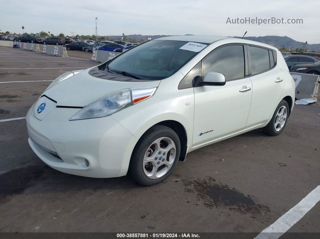 2011 Nissan Leaf Sl White vin: JN1AZ0CP5BT006464