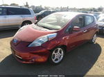 2011 Nissan Leaf Sl Red vin: JN1AZ0CP5BT008246