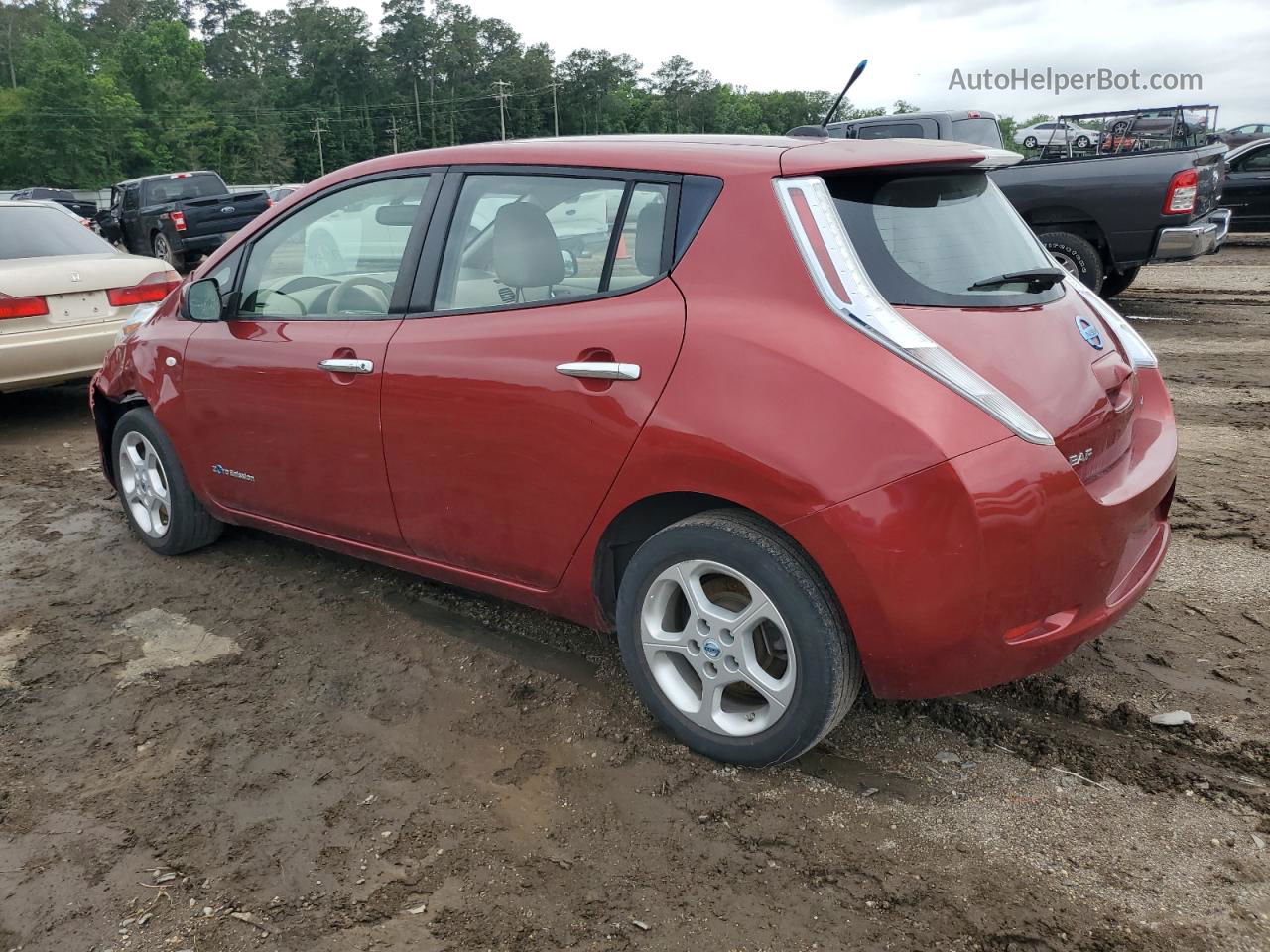 2011 Nissan Leaf Sv Red vin: JN1AZ0CP5BT008246