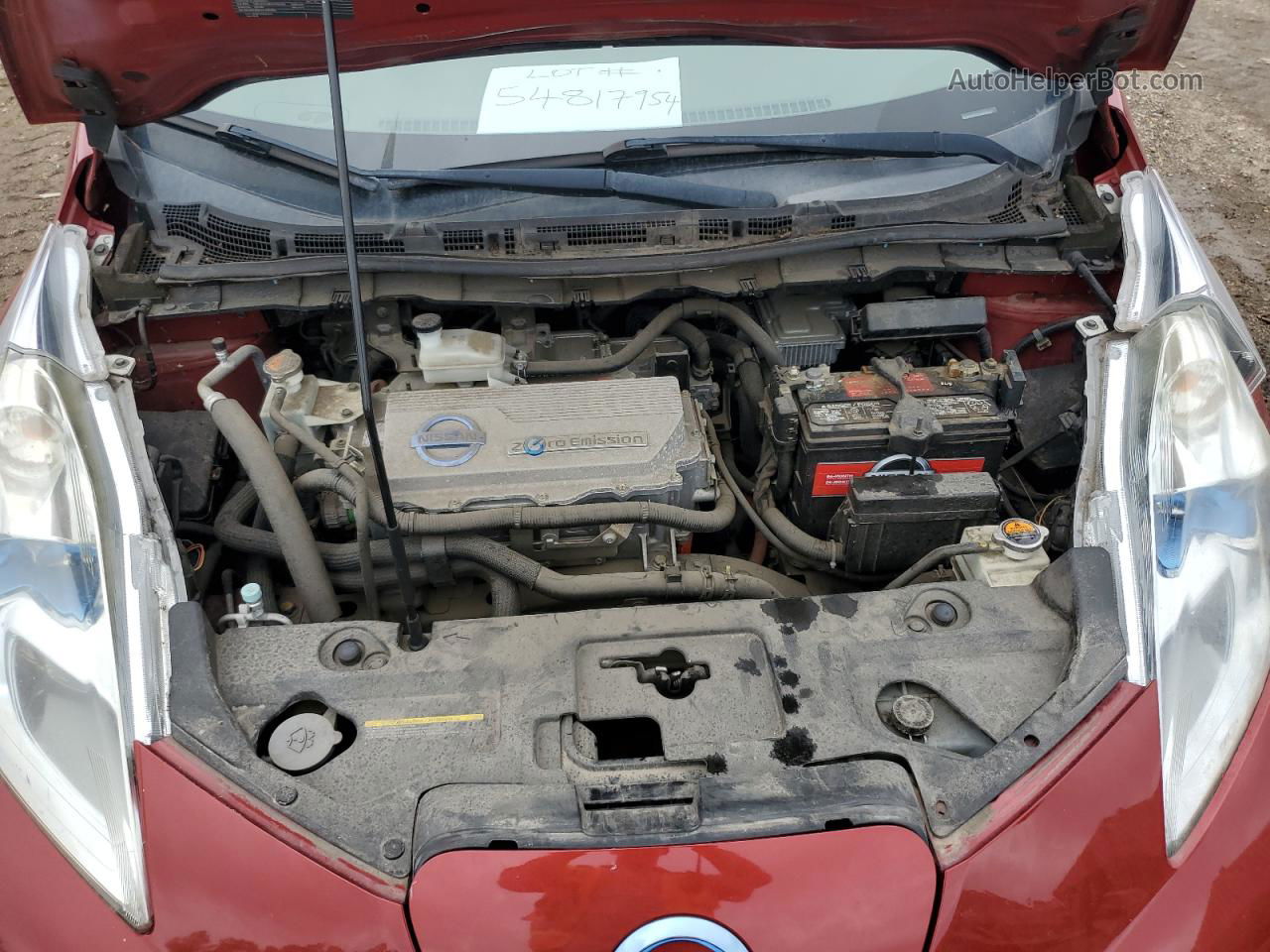 2011 Nissan Leaf Sv Red vin: JN1AZ0CP5BT008246