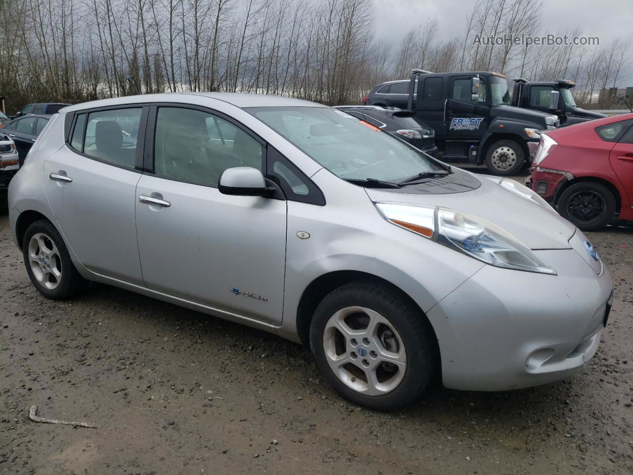 2011 Nissan Leaf Sv Silver vin: JN1AZ0CP6BT002570