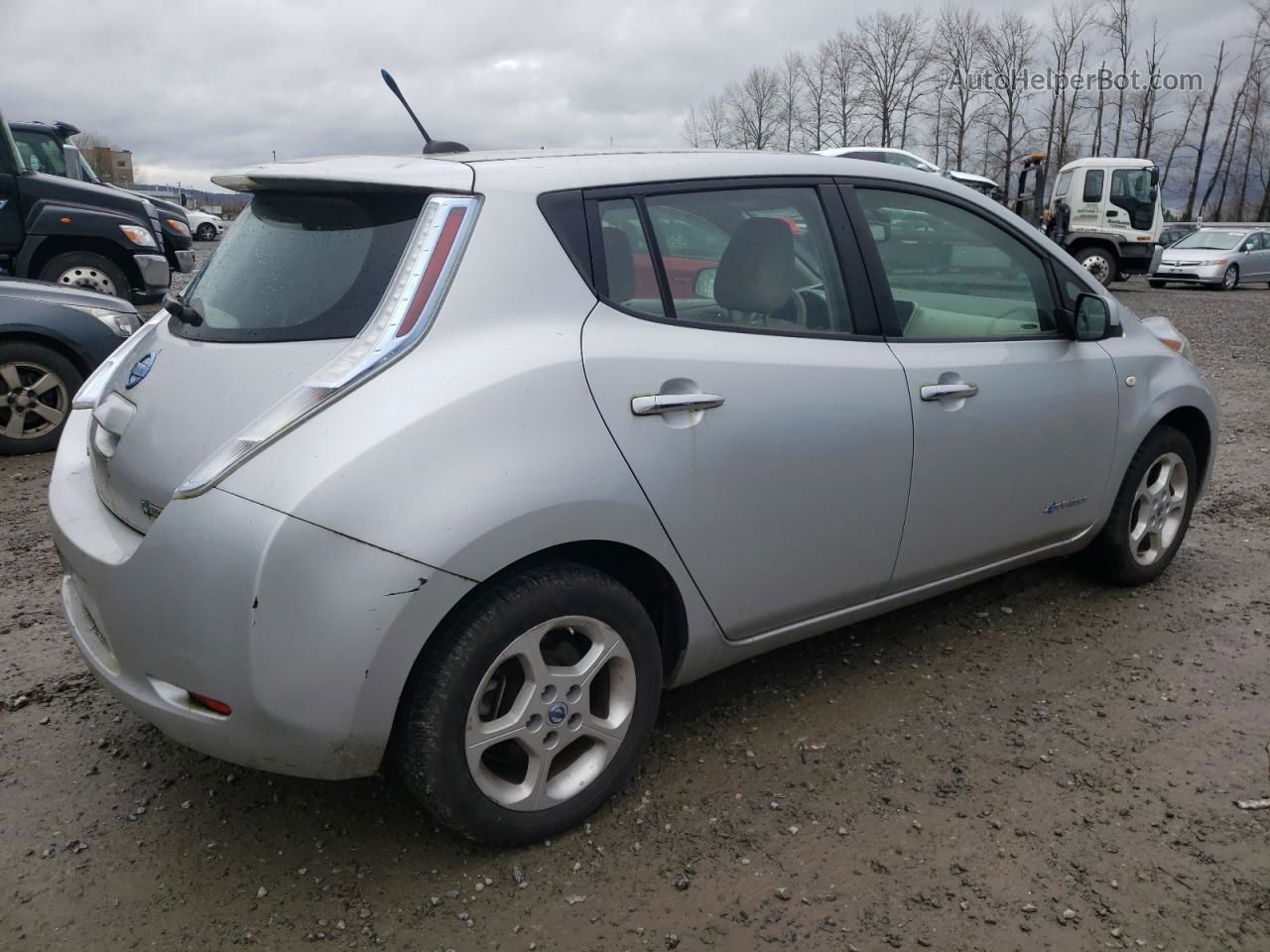 2011 Nissan Leaf Sv Silver vin: JN1AZ0CP6BT002570