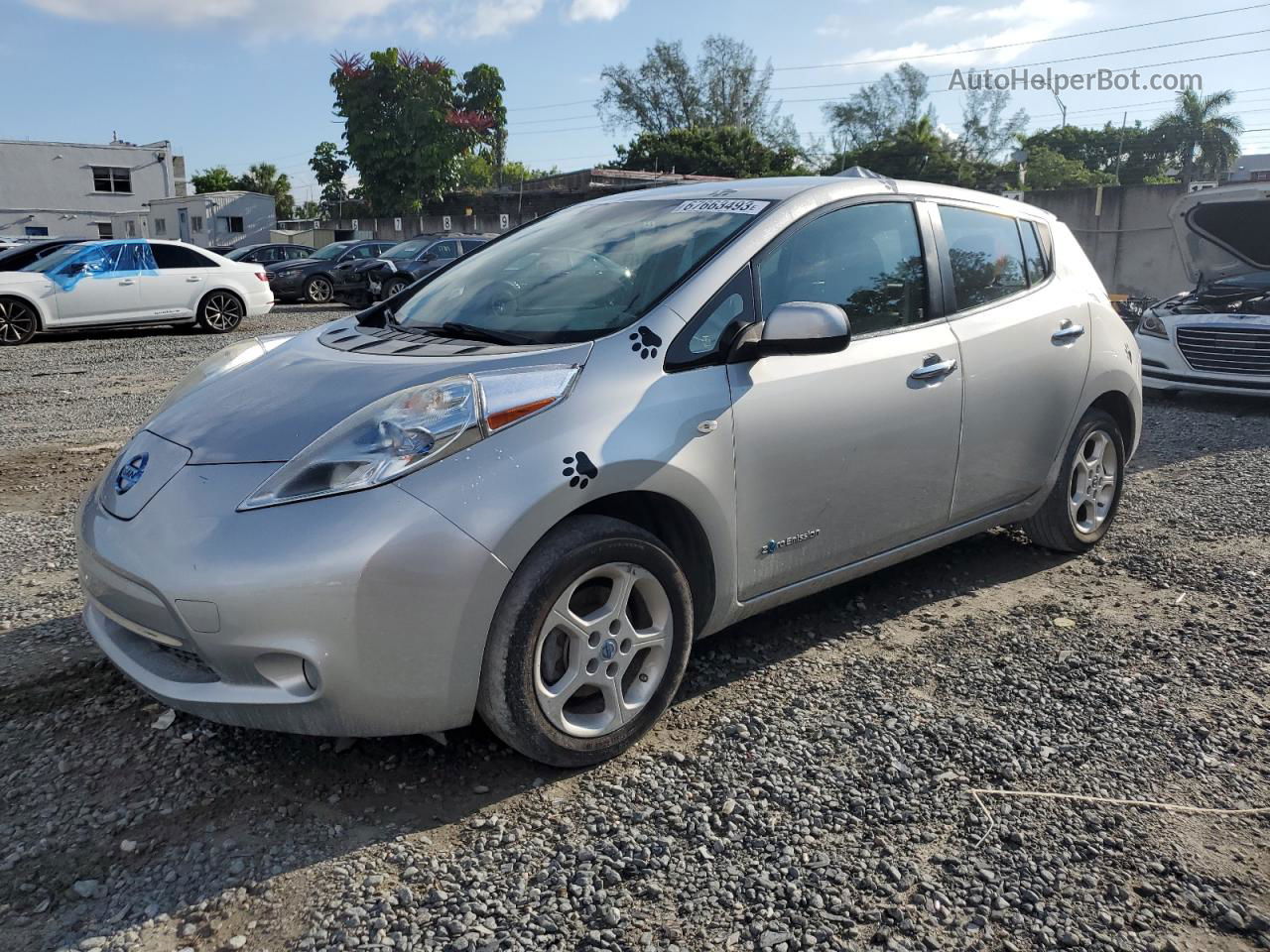 2011 Nissan Leaf Sv Silver vin: JN1AZ0CP6BT004769