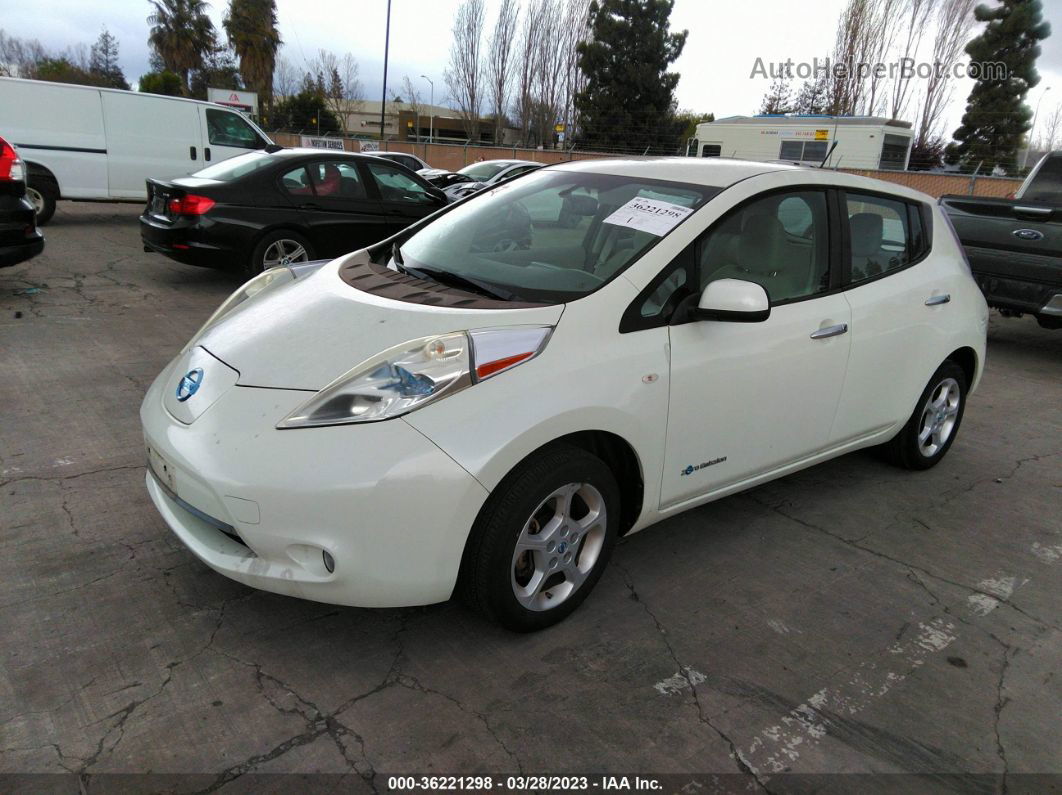 2011 Nissan Leaf Sl-e White vin: JN1AZ0CP6BT005159