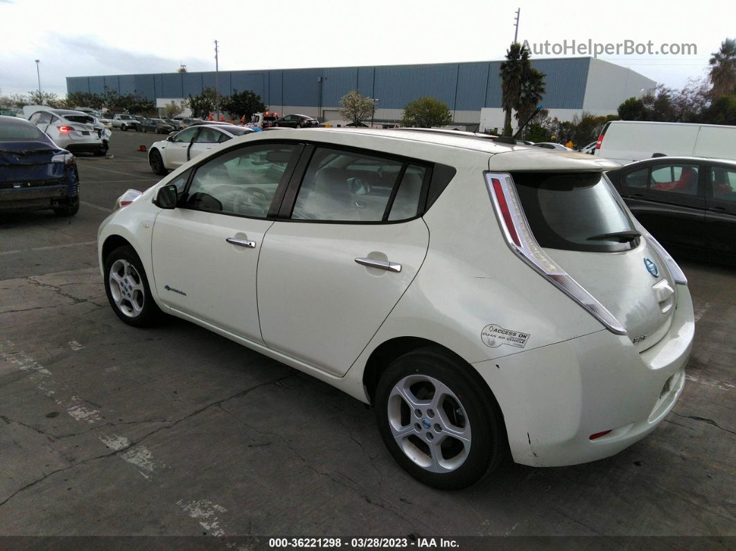 2011 Nissan Leaf Sl-e White vin: JN1AZ0CP6BT005159