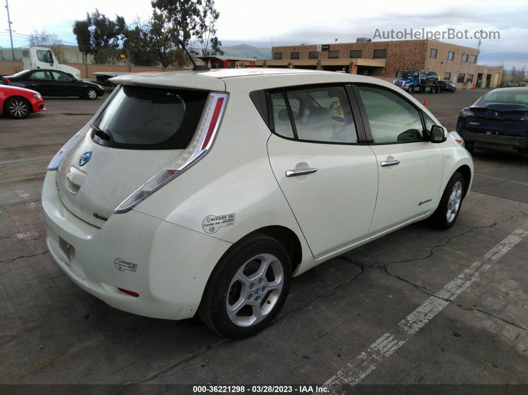 2011 Nissan Leaf Sl-e White vin: JN1AZ0CP6BT005159