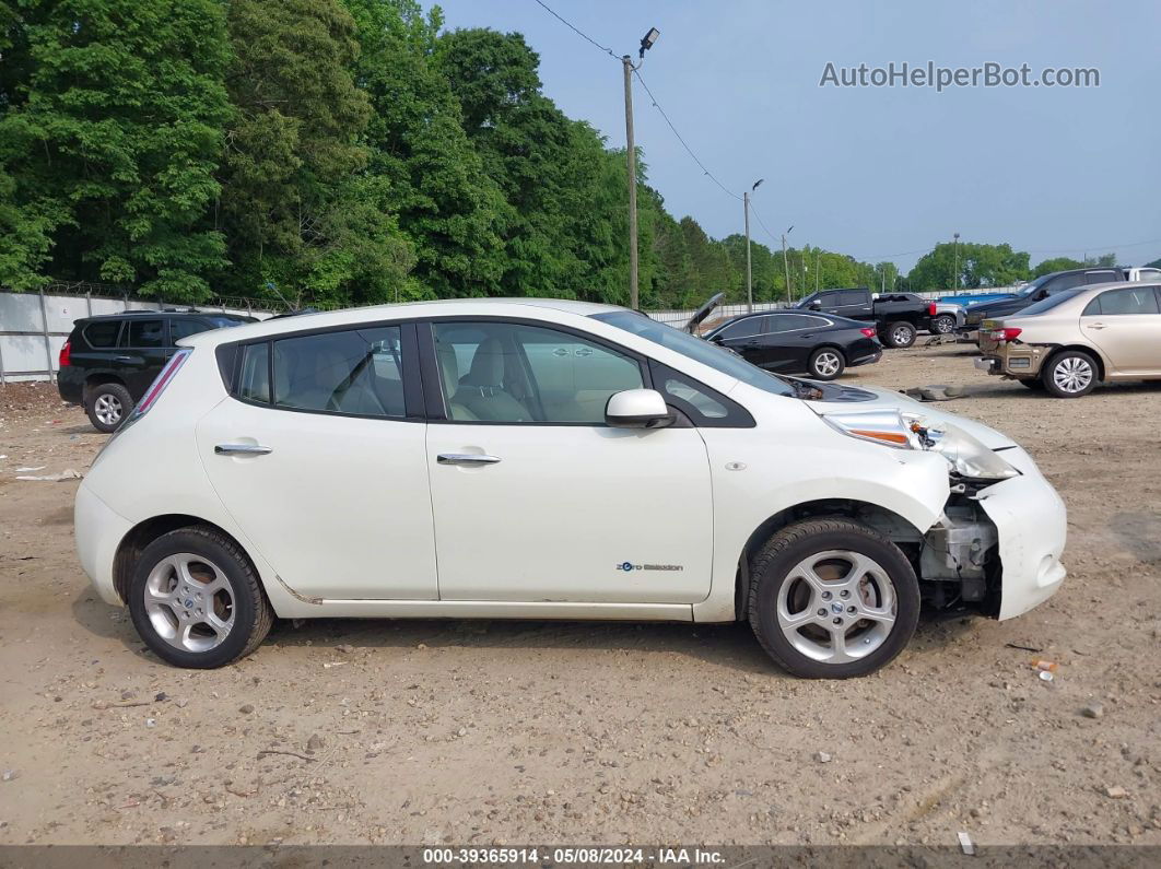 2011 Nissan Leaf Sl White vin: JN1AZ0CP7BT000469