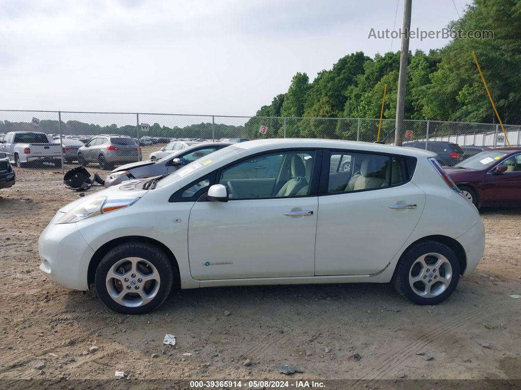 2011 Nissan Leaf Sl White vin: JN1AZ0CP7BT000469