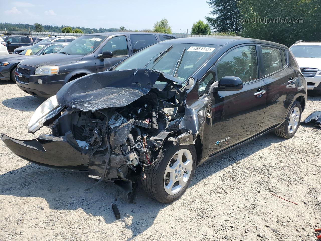 2011 Nissan Leaf Sv Black vin: JN1AZ0CP7BT000763