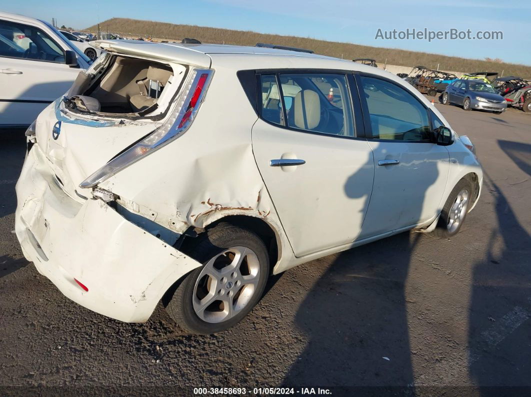 2011 Nissan Leaf Sl White vin: JN1AZ0CP7BT007292