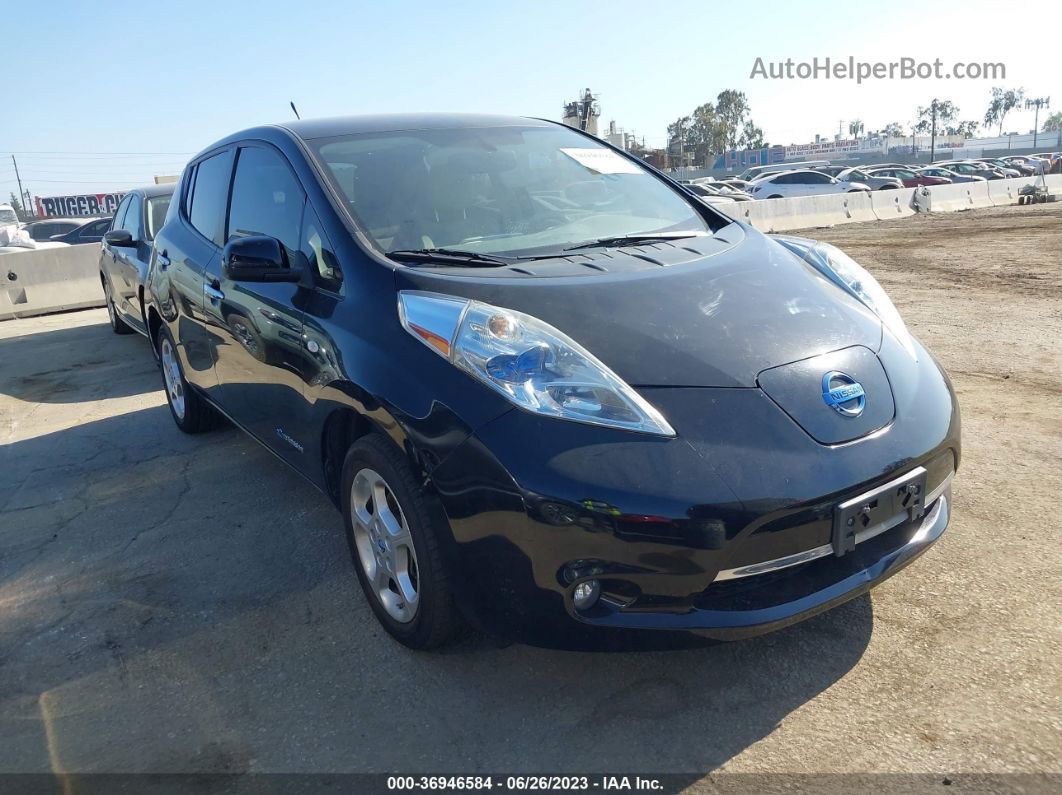 2011 Nissan Leaf Sl-e Black vin: JN1AZ0CP8BT004434