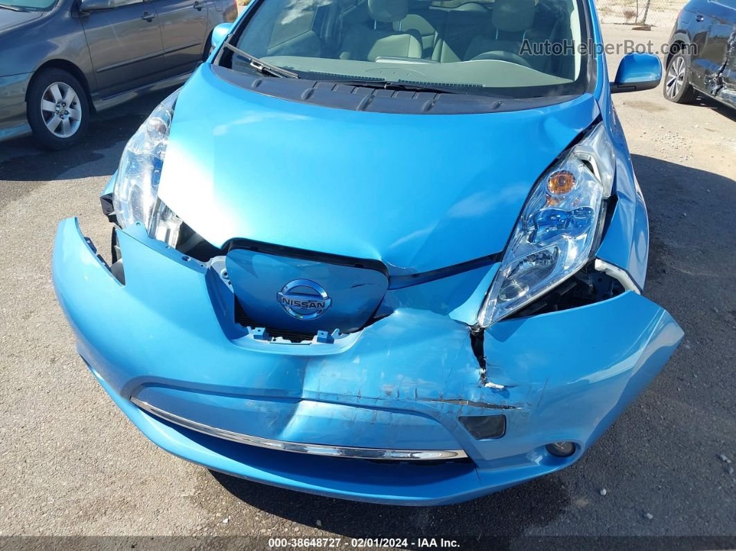 2011 Nissan Leaf Sl Blue vin: JN1AZ0CP8BT007379