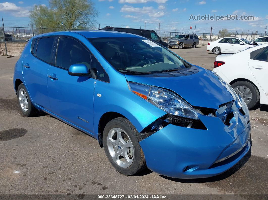 2011 Nissan Leaf Sl Blue vin: JN1AZ0CP8BT007379