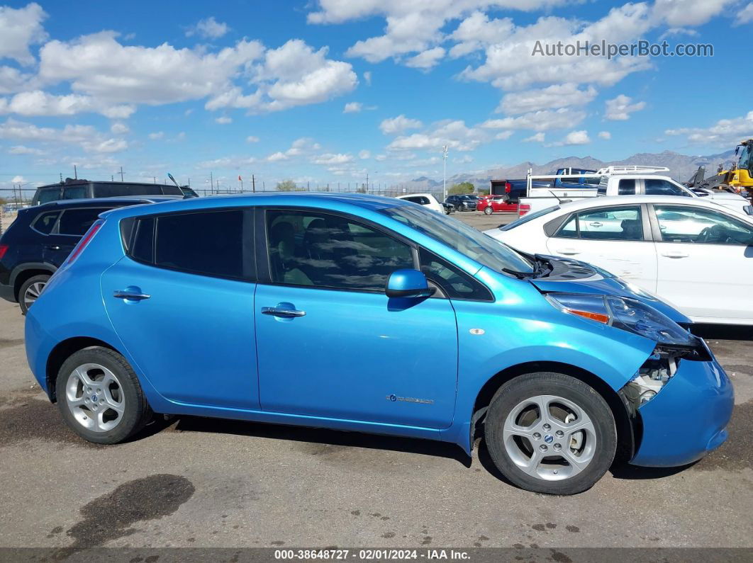 2011 Nissan Leaf Sl Blue vin: JN1AZ0CP8BT007379