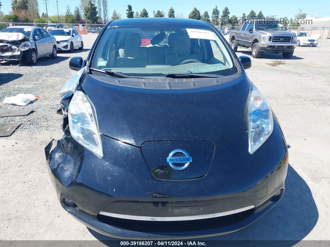 2011 Nissan Leaf Sl Black vin: JN1AZ0CP8BT007463