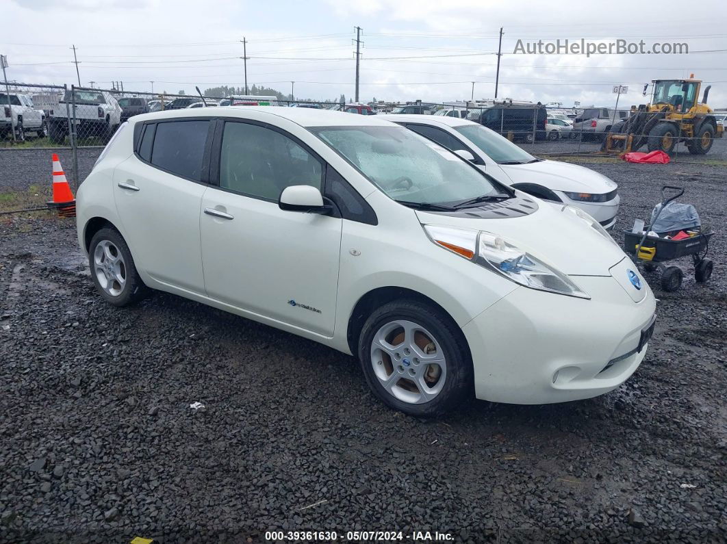 2011 Nissan Leaf Sl White vin: JN1AZ0CP9BT008363