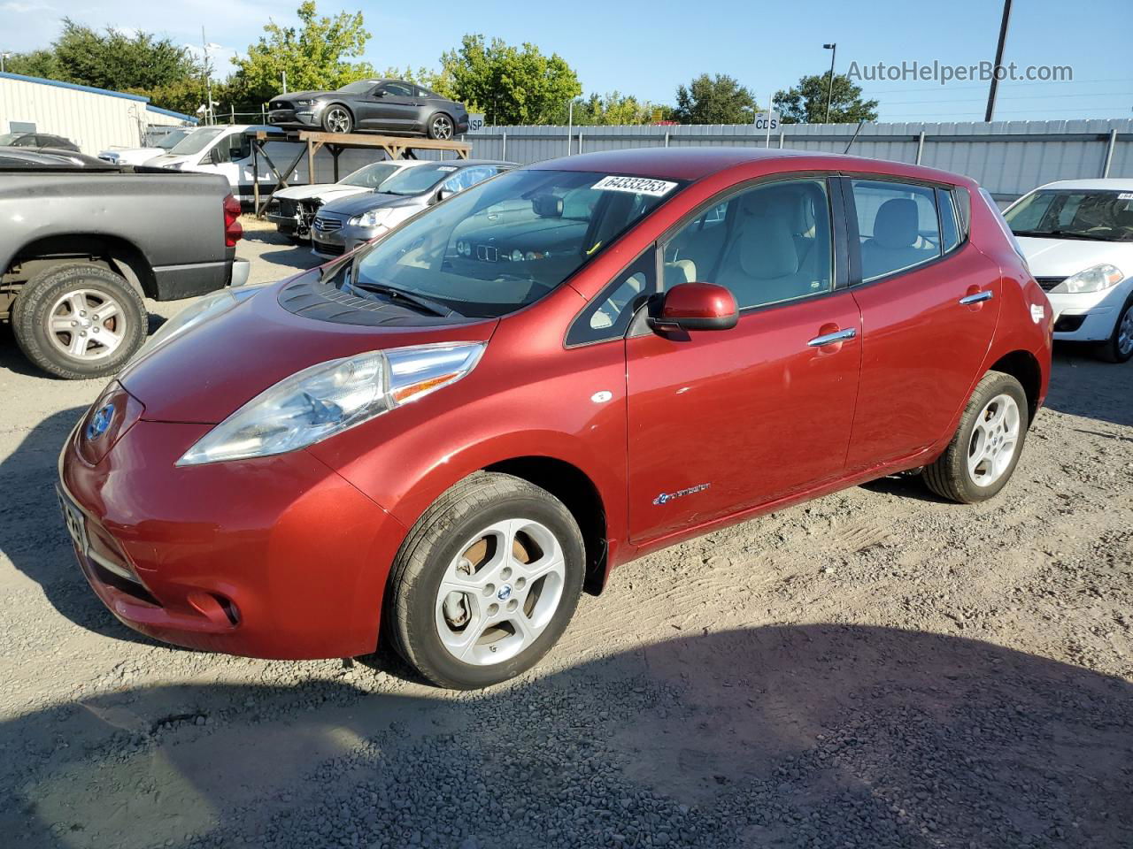 2011 Nissan Leaf Sv Red vin: JN1AZ0CP9BT009206