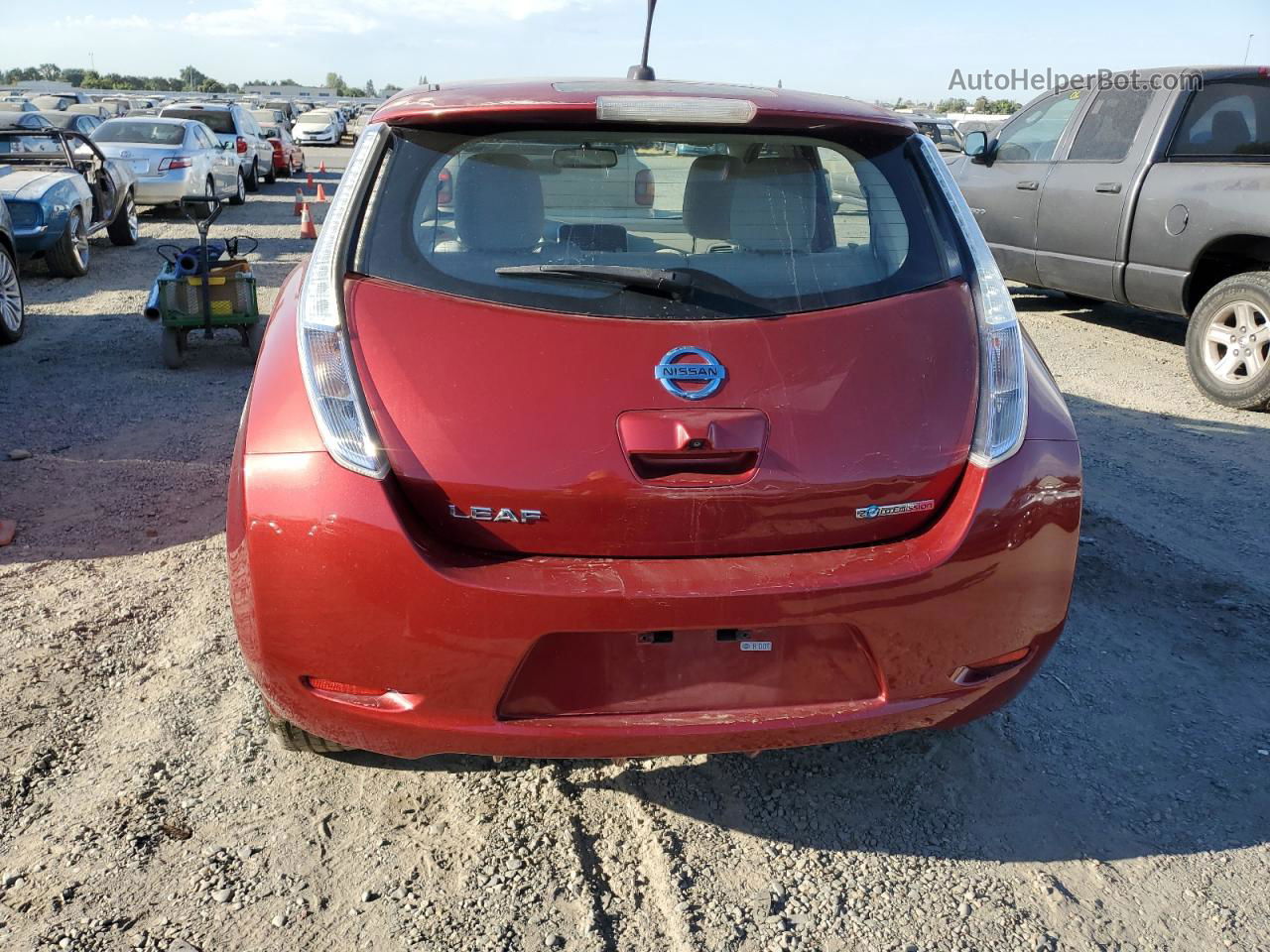 2011 Nissan Leaf Sv Red vin: JN1AZ0CP9BT009206