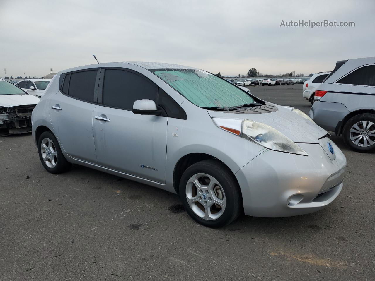 2011 Nissan Leaf Sv Silver vin: JN1AZ0CPXBT000370