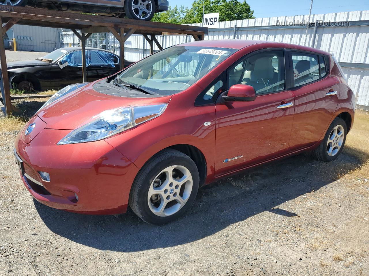 2011 Nissan Leaf Sv Red vin: JN1AZ0CPXBT003561