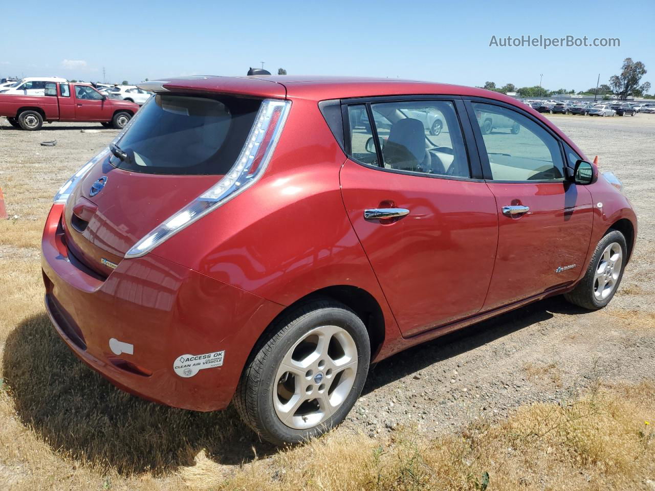 2011 Nissan Leaf Sv Red vin: JN1AZ0CPXBT003561