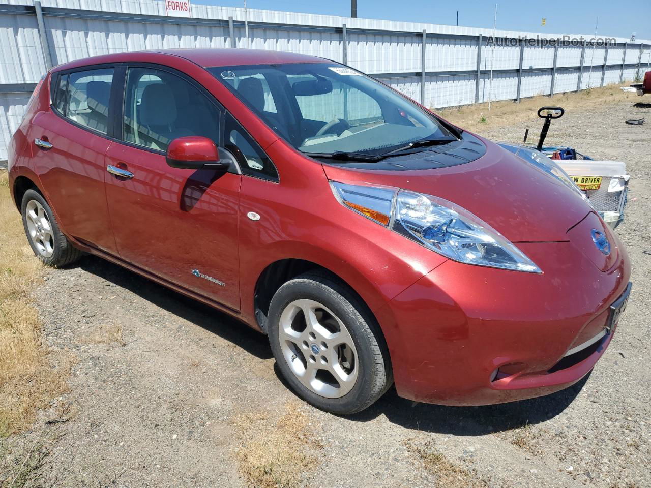 2011 Nissan Leaf Sv Red vin: JN1AZ0CPXBT003561