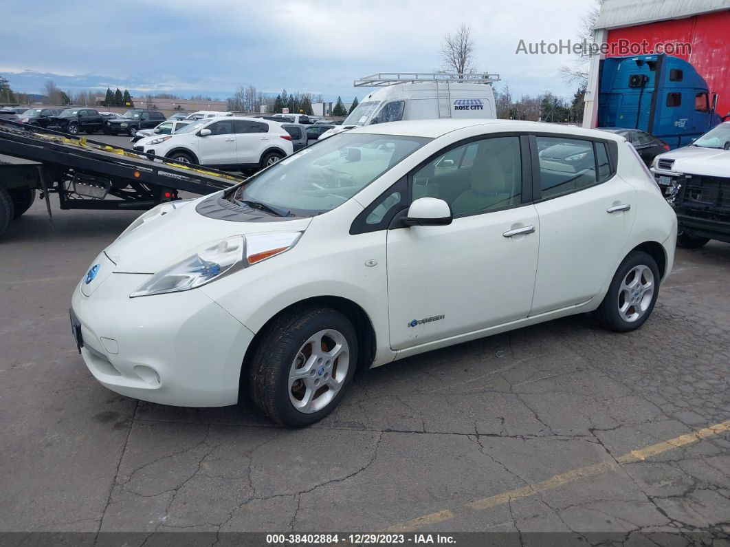 2011 Nissan Leaf Sl White vin: JN1AZ0CPXBT003818