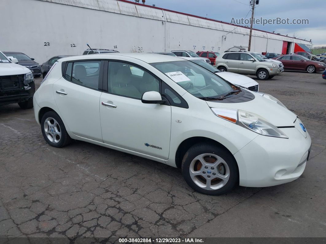 2011 Nissan Leaf Sl White vin: JN1AZ0CPXBT003818