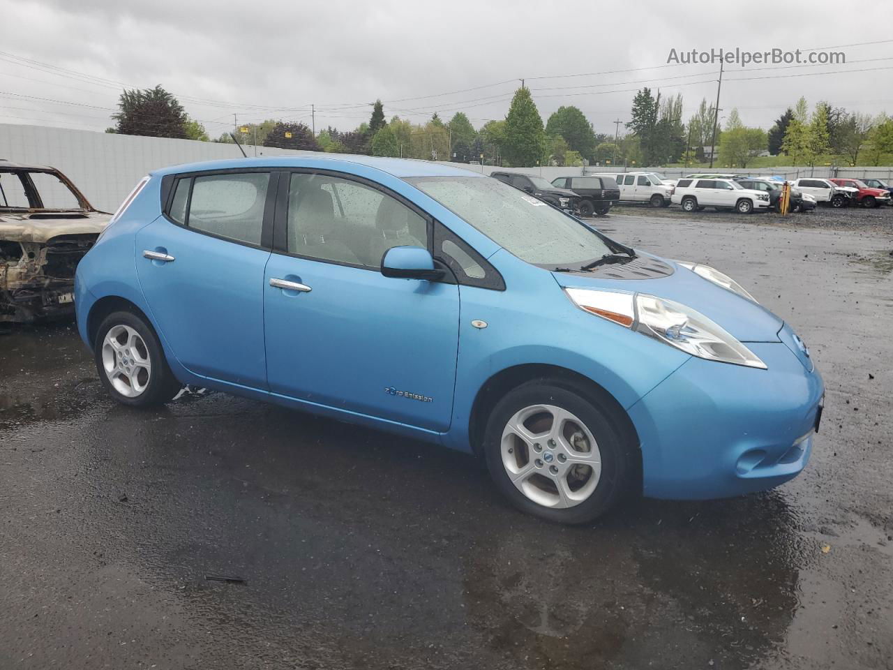 2011 Nissan Leaf Sv Синий vin: JN1AZ0CPXBT005407