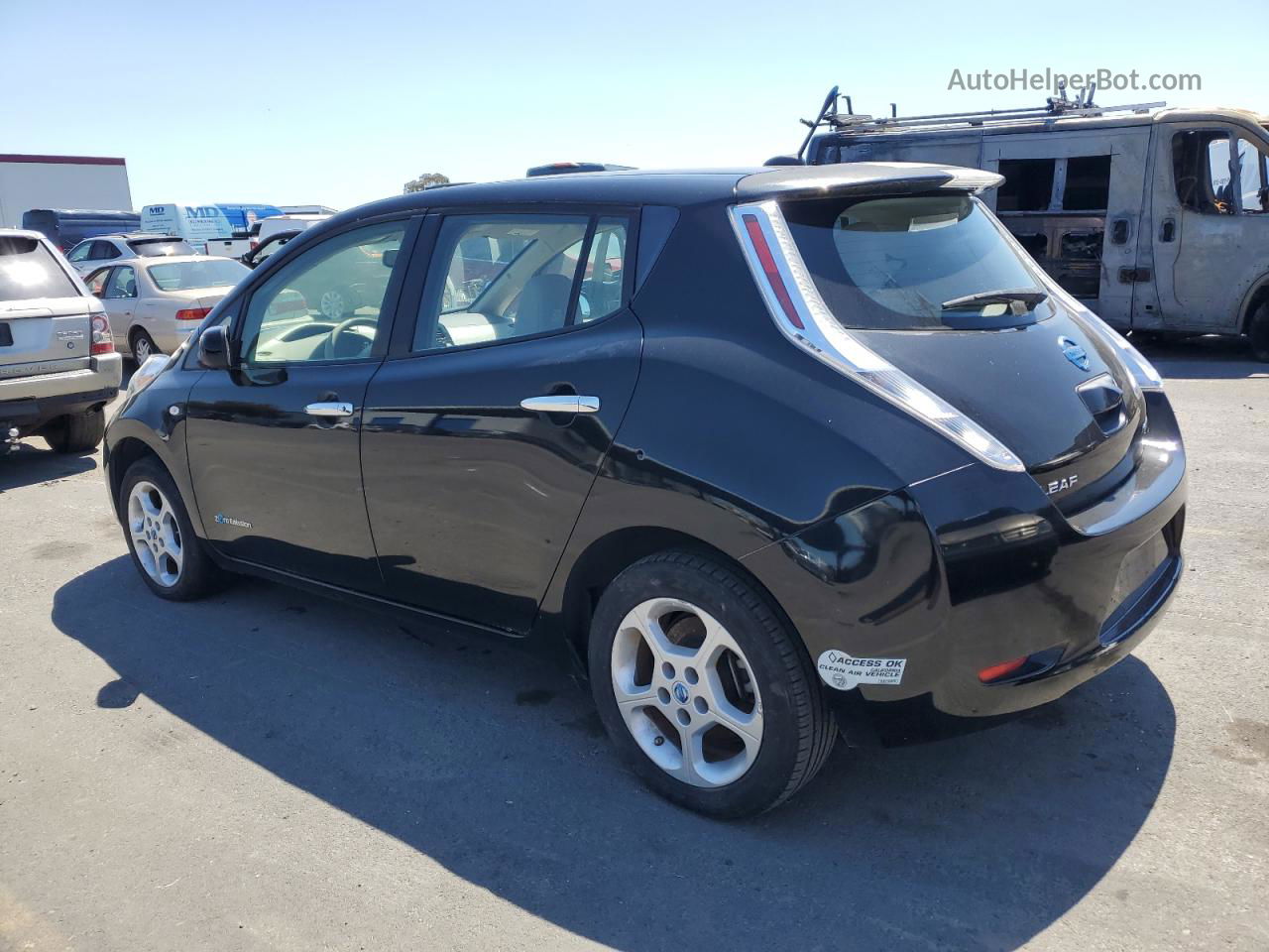 2011 Nissan Leaf Sv Black vin: JN1AZ0CPXBT008081