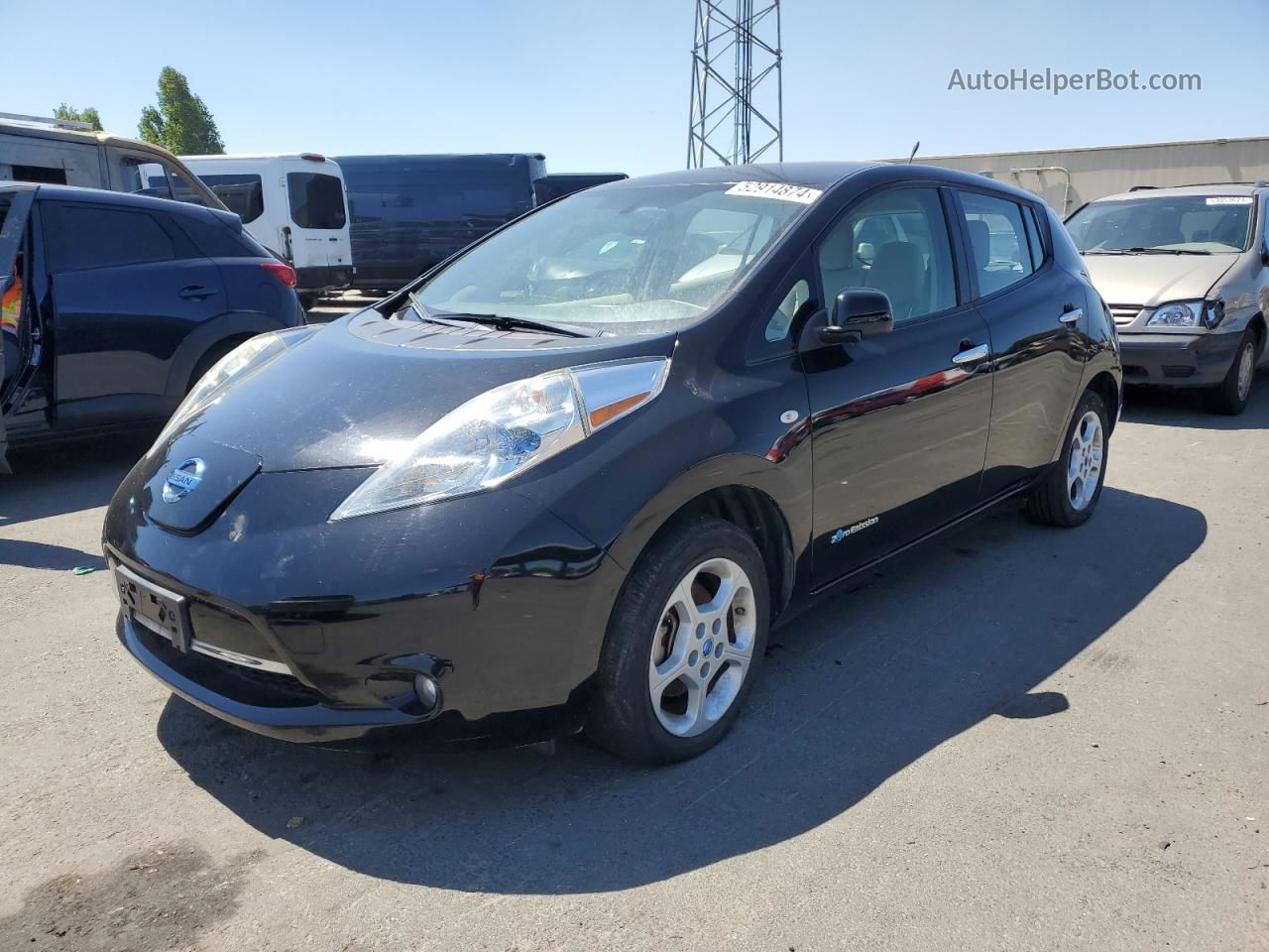 2011 Nissan Leaf Sv Black vin: JN1AZ0CPXBT008081