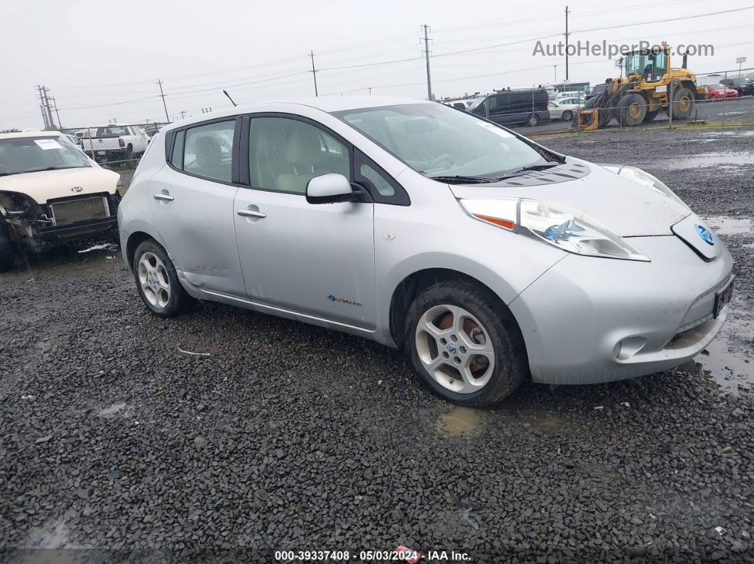 2011 Nissan Leaf Sl Silver vin: JN1AZ0CPXBT009568