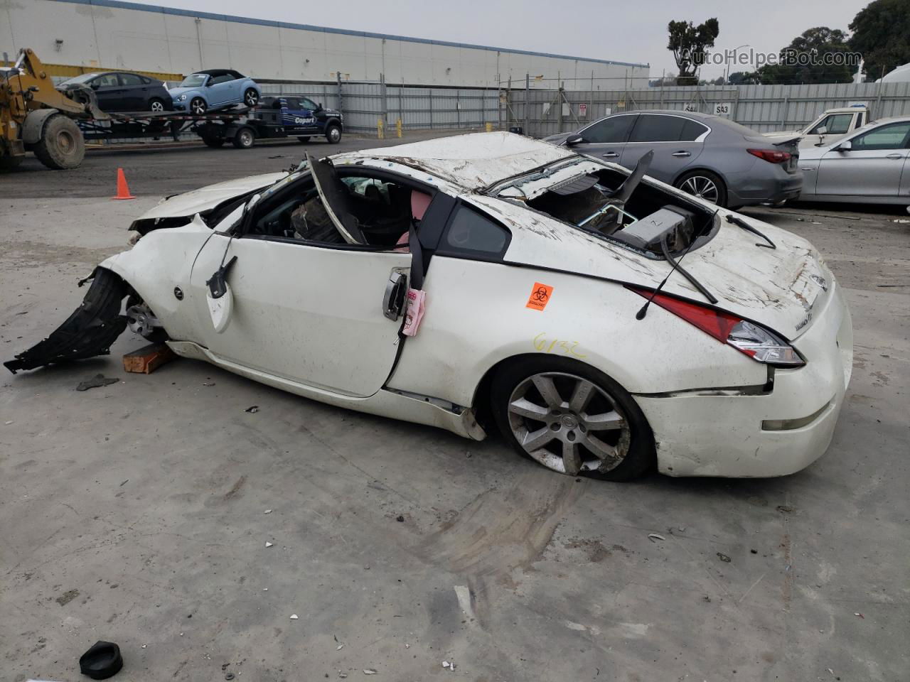 2005 Nissan 350z Coupe White vin: JN1AZ34D25M603639