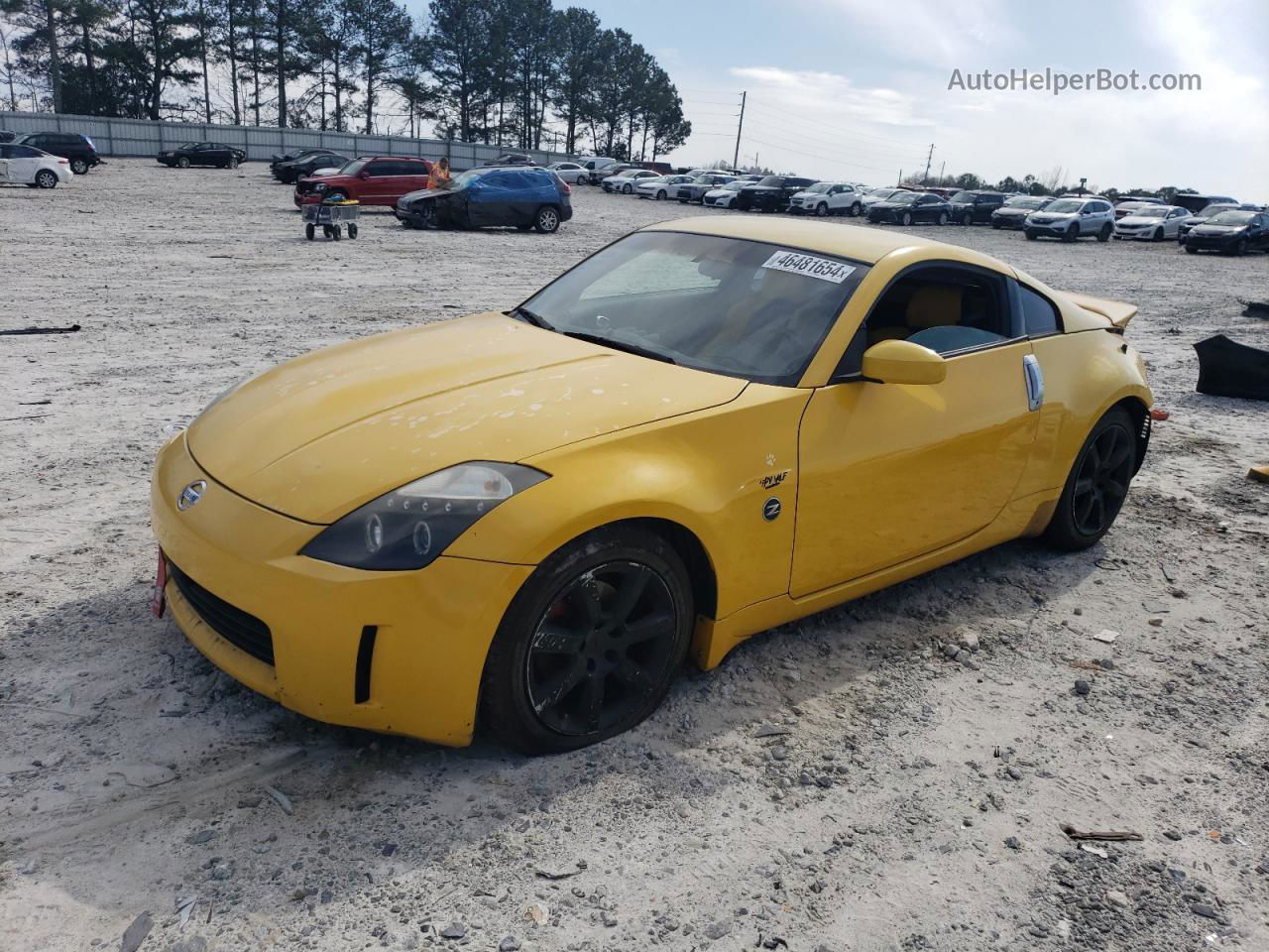 2005 Nissan 350z Coupe Yellow vin: JN1AZ34D35M605349