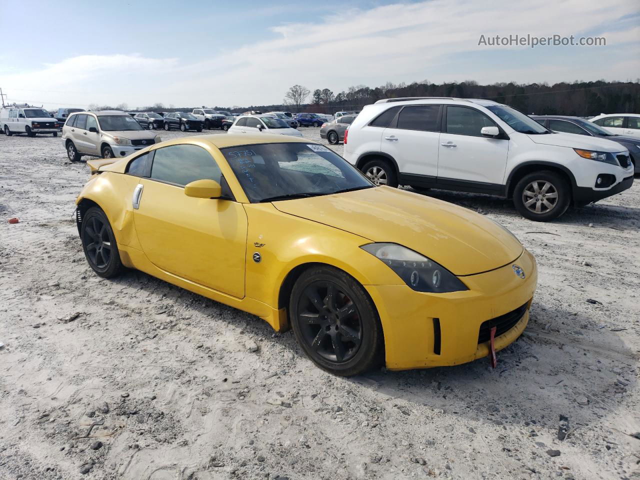 2005 Nissan 350z Coupe Yellow vin: JN1AZ34D35M605349