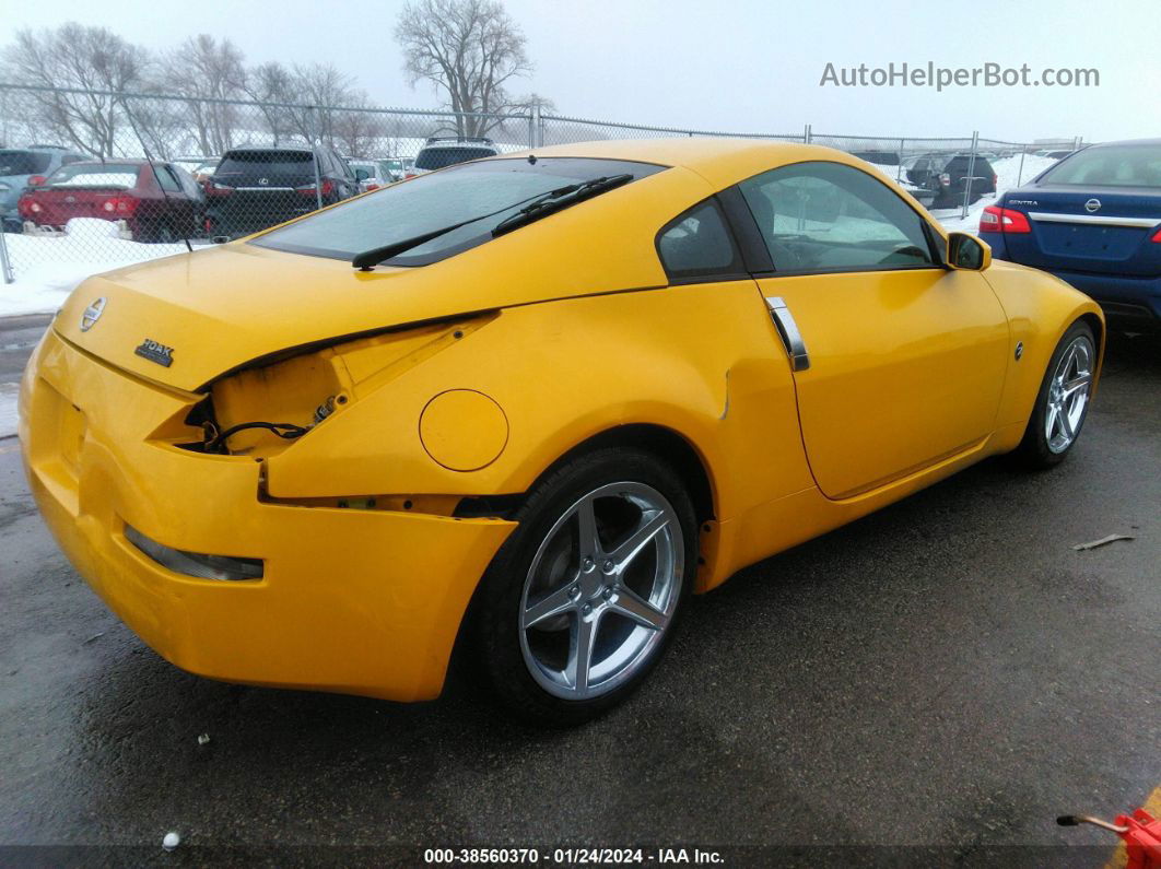 2005 Nissan 350z Touring Yellow vin: JN1AZ34D45M600578