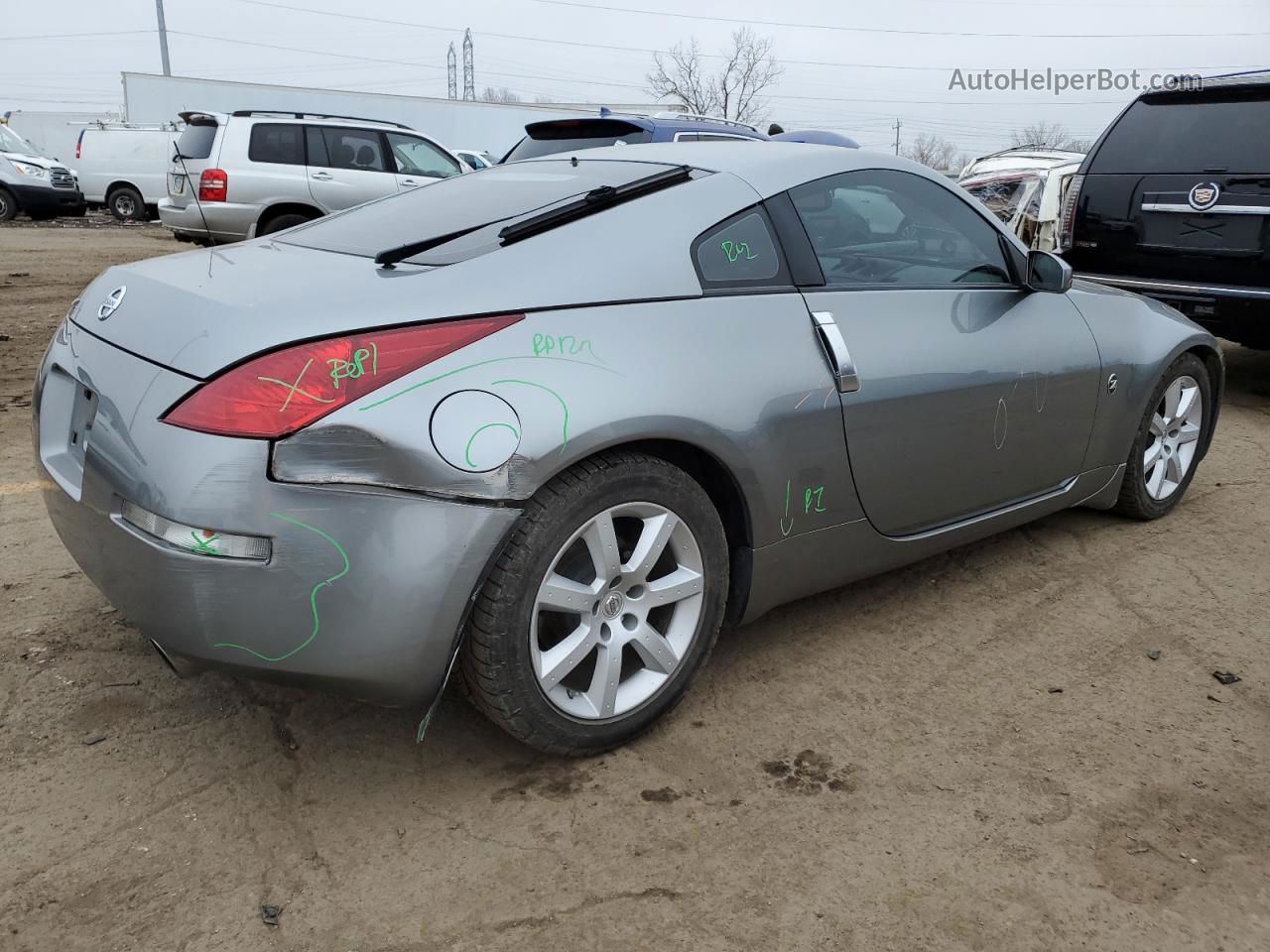 2005 Nissan 350z Coupe Silver vin: JN1AZ34D45M605800