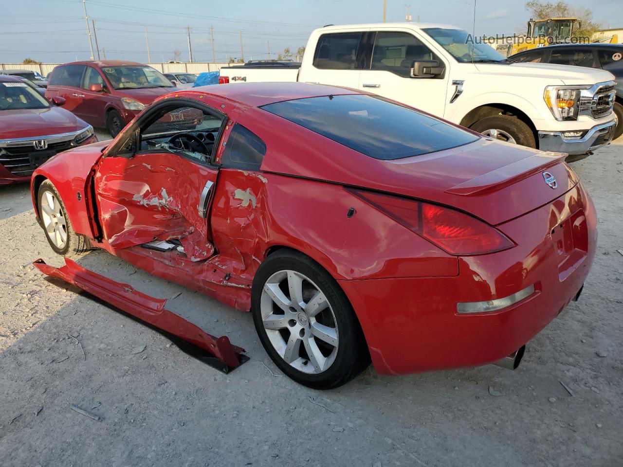 2005 Nissan 350z Coupe Red vin: JN1AZ34D65M606091