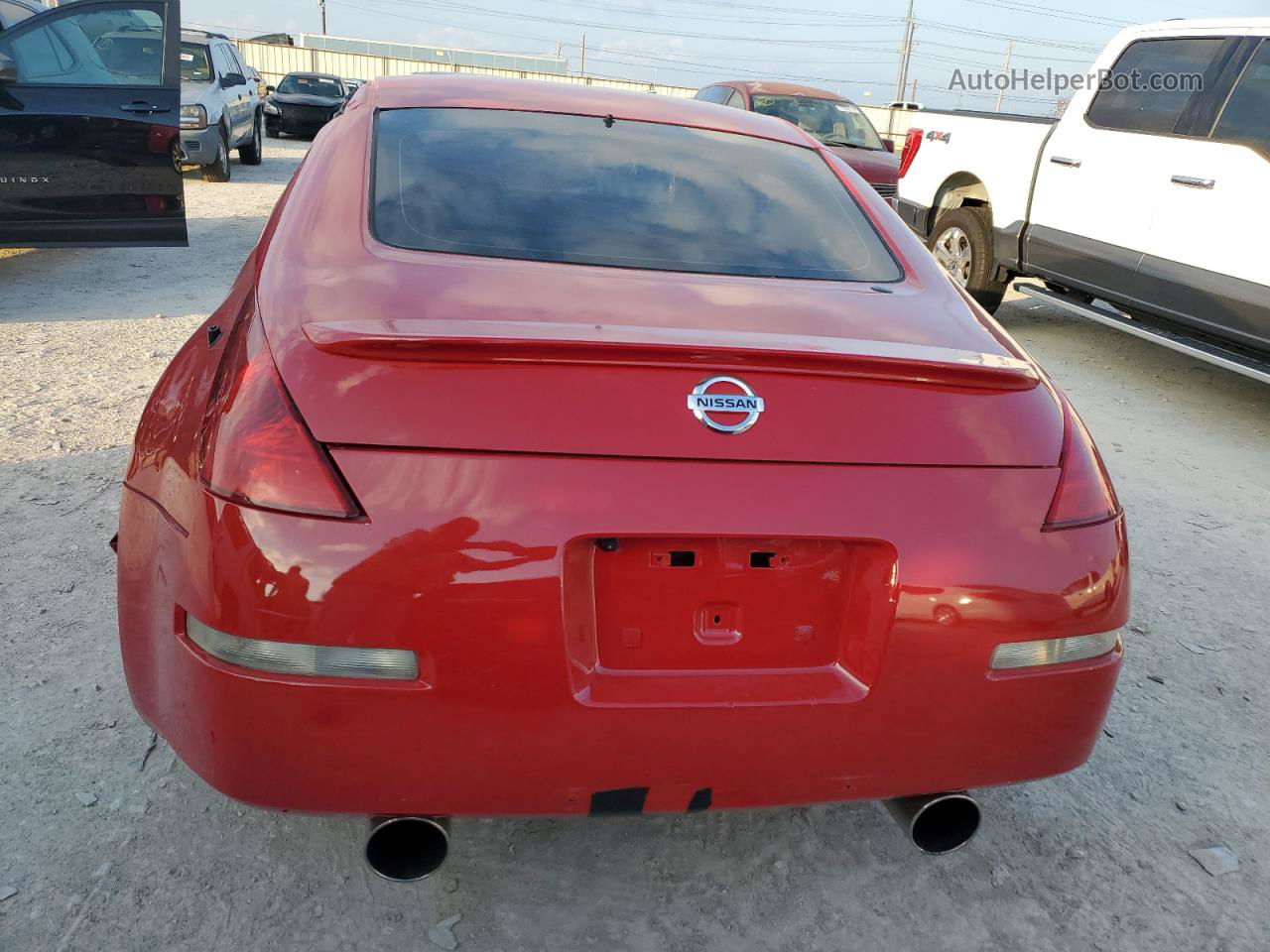 2005 Nissan 350z Coupe Red vin: JN1AZ34D65M606091