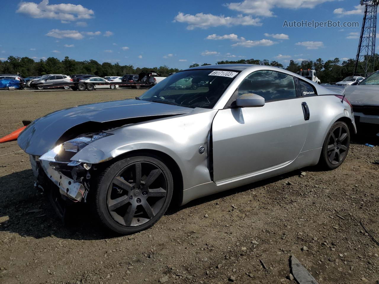 2005 Nissan 350z Coupe Silver vin: JN1AZ34D65M609122