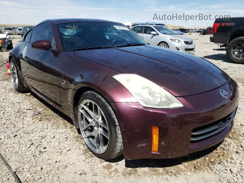 burgundy nissan 350z