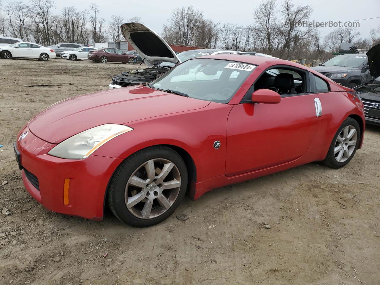 2005 Nissan 350z Coupe Red vin: JN1AZ34D75M603524