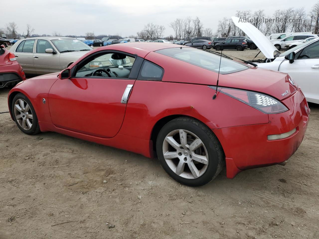 2005 Nissan 350z Coupe Red vin: JN1AZ34D75M603524