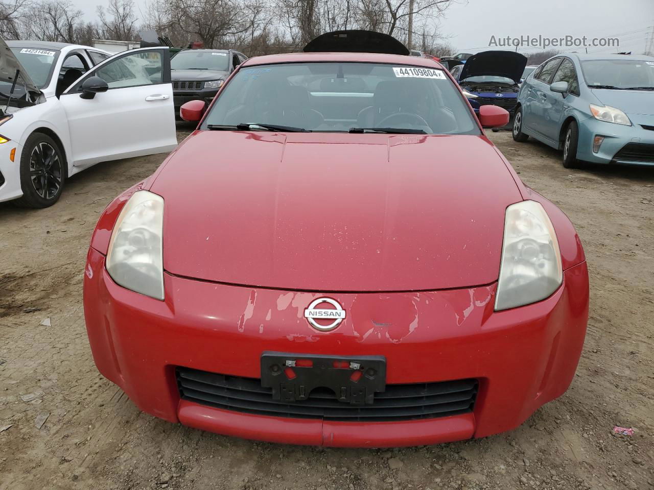 2005 Nissan 350z Coupe Red vin: JN1AZ34D75M603524