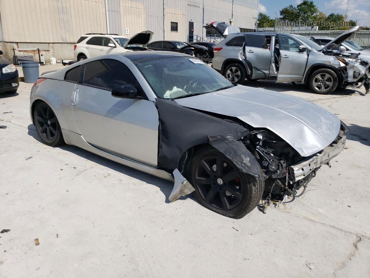 2005 Nissan 350z Coupe Silver vin: JN1AZ34D95M601354