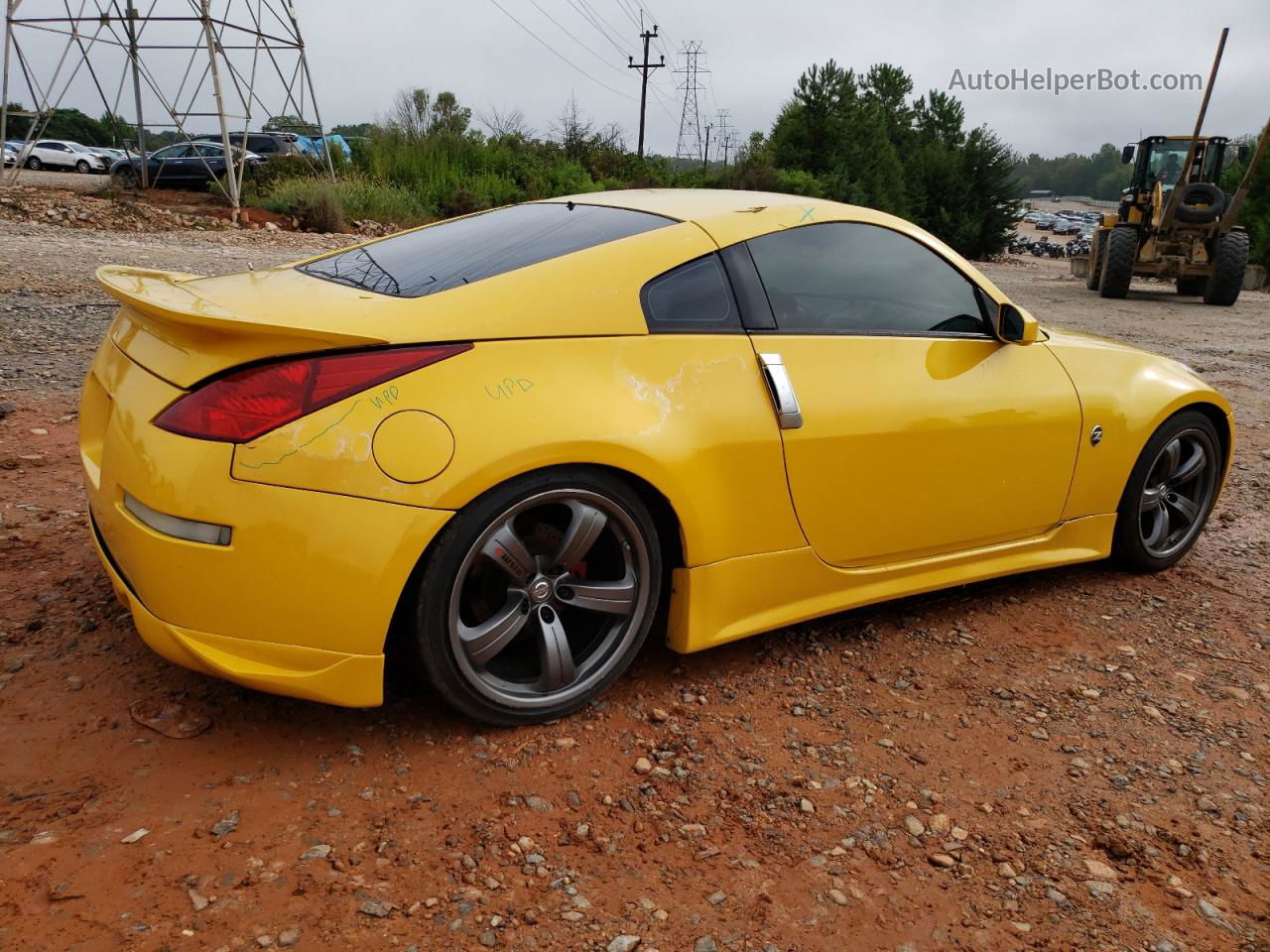 2005 Nissan 350z Coupe Yellow vin: JN1AZ34D95M602746